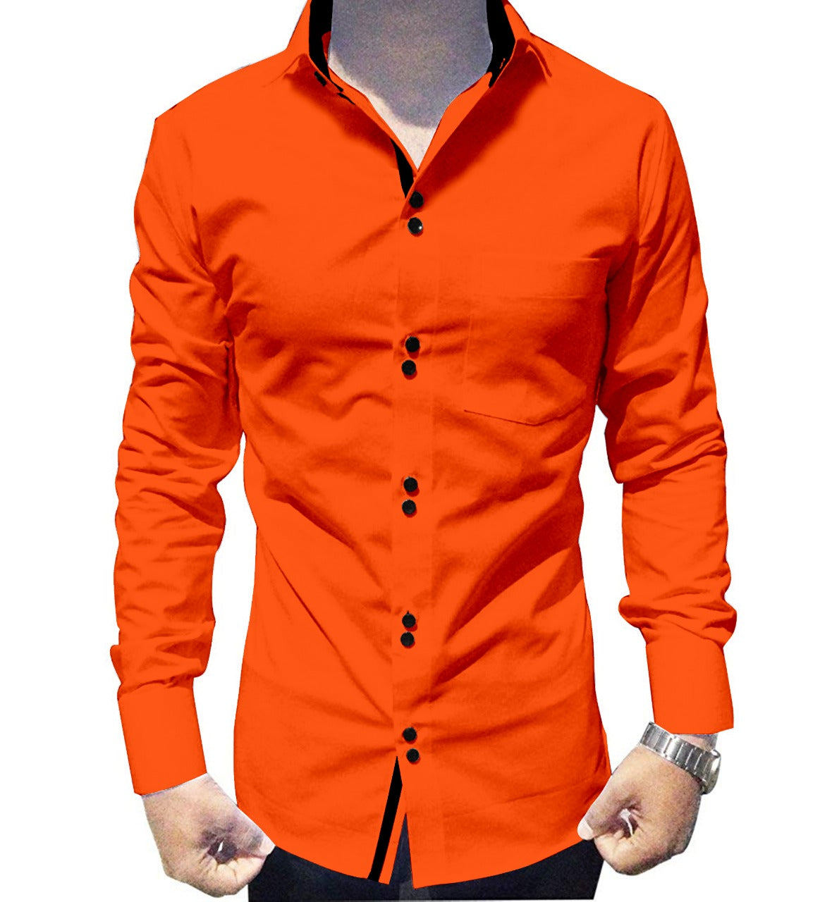 solid orange shirt